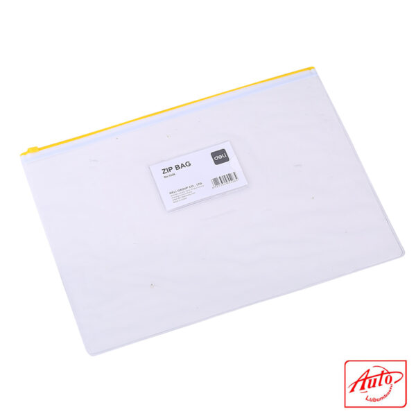 Deli A4 PVC Zipper File – Clear, Model E5526 - Image 4