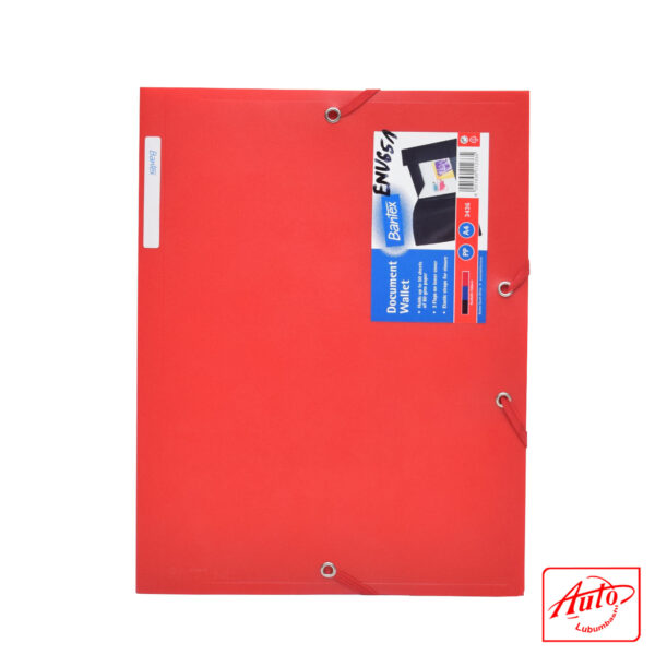 Bantex A4 Document File – Elastic Closure, Polypropylene, Assorted Colors - Image 2
