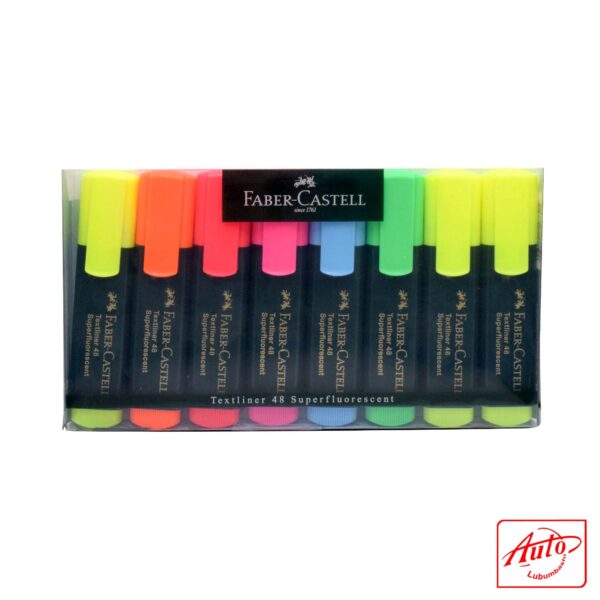 Faber-Castell Textliner 48 Superfluorescent Highlighter – Assorted Colours, Pack of 8 – Image 2