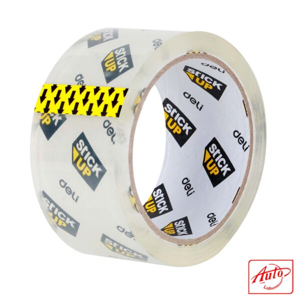 Deli Low Noise Packaging Tape – 48mm × 66m Clear, Pack of 6 - Image 2