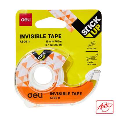 Deli PC292– Invisible Office Tape with Dispenser, 18mm × 50µm × 33m