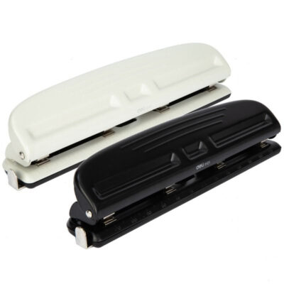 Deli 4-Hole Punch Machine – Durable Metal Build, 10-Sheet Capacity