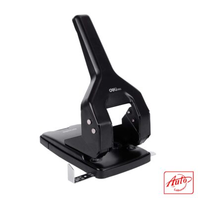 Deli Heavy-Duty 2-Hole Punch – 60-Sheet Capacity, Metal Build, Black