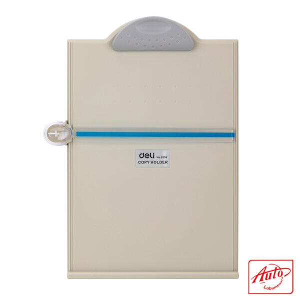 Deli A4 Plastic Copy Holder with Ruler Reading Stand – Grey - Image 3