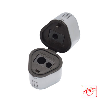 Faber-Castell Grip Trio Pencil Sharpener – Grey, 3-in-1 Manual Sharpener for Colored, Jumbo & Graphite Pencils