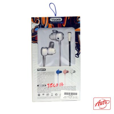 YOOKIE TEC012 – Wired Gaming Earphones with AUX Connector and In-Line Control (White)