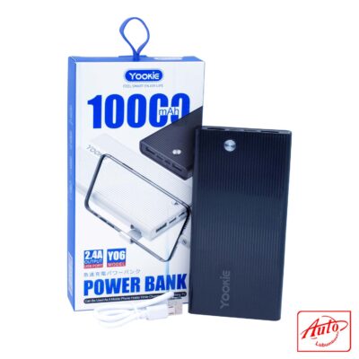 YOOKIE YO6 Power Bank – 10000mAh, Dual USB Output, Phone Holder