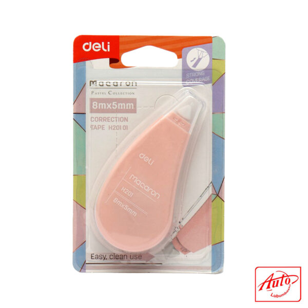 Deli Correction Tape – 5 mm × 8 m, Assorted Candy Colours, Blister Pack - Image 7