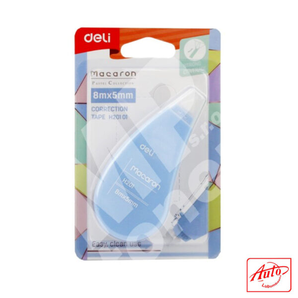 Deli Correction Tape – 5 mm × 8 m, Assorted Candy Colours, Blister Pack - Image 6