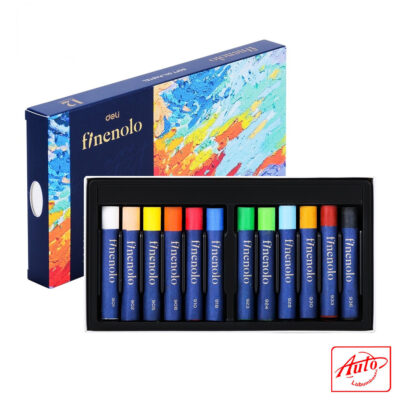 Deli Finenolo Heavy Color Oil Crayons – EC212-12 / EC212-24, Assorted Colors, Boxed Set