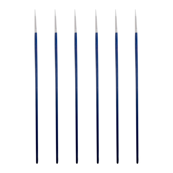 Deli Round Paint Brush Set – Hard Nylon Bristles, Size No.1, 6 pcs in OPP Bag – Image 2
