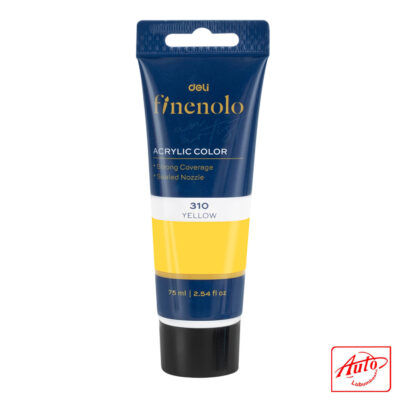 Deli C75-MY Acrylic Paint – Lemon Yellow, 75 ml, Artist Grade