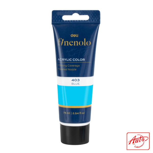 Deli C75-BL Acrylic Paint – Blue, 75 ml, Artist Grade - Image 2