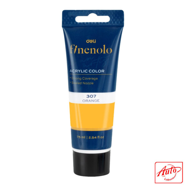 Deli C75-OR Acrylic Paint – Orange, 75 ml, Artist Grade – Image 2