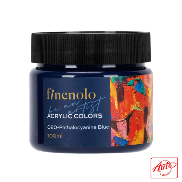 Deli Finenolo Acrylic Paint – Phthalocyanine Blue, 100 ml, High Tinting Strength & Versatile Use – Image 2