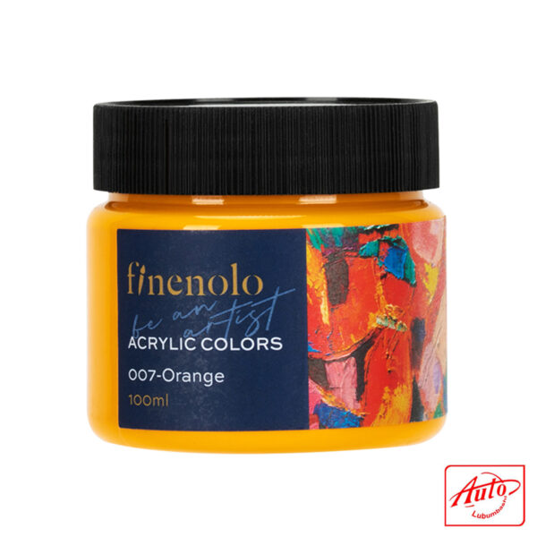 Deli Acrylic Paint – Orange (007), 100 ml, High Saturation & Smooth Texture – Image 2