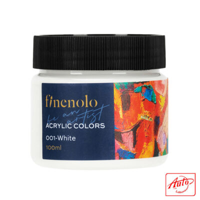 Deli Finenolo Acrylic Paint – White, 100 ml, High Coverage & Smooth Texture