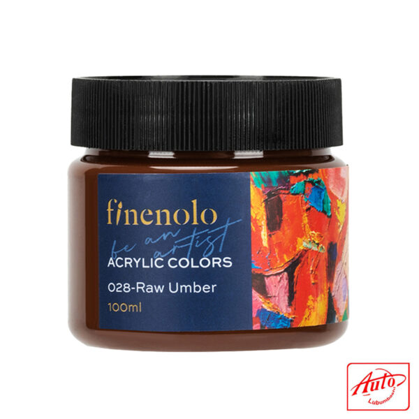 Deli Finenolo Acrylic Paint – Raw Umber, 100 ml, High Tinting Strength & Natural Tone – Image 2