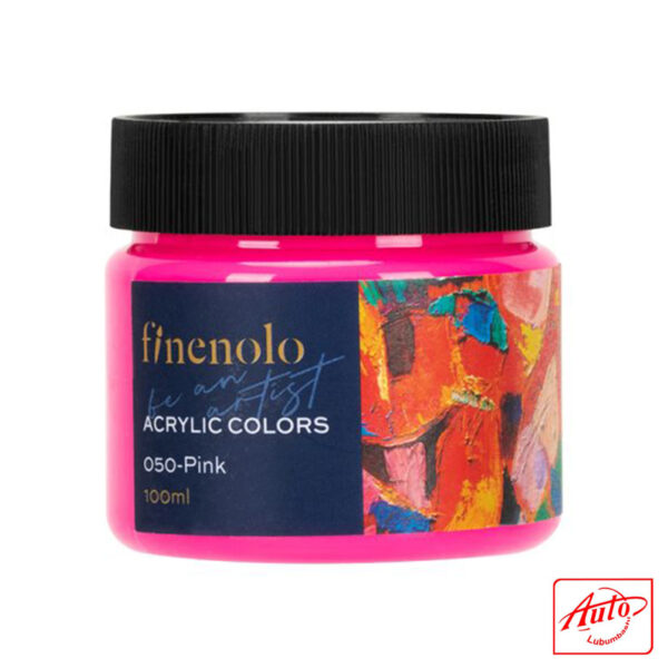 Deli Finenolo Acrylic Paint – Pink, 100 ml, Soft Texture & High Saturation – Image 2