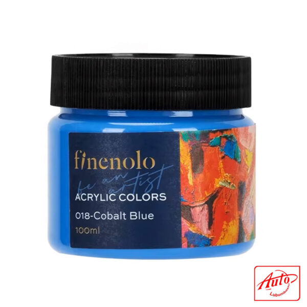 Deli Finenolo Acrylic Paint – Cobalt Blue, 100 ml, Artist Grade - Image 2