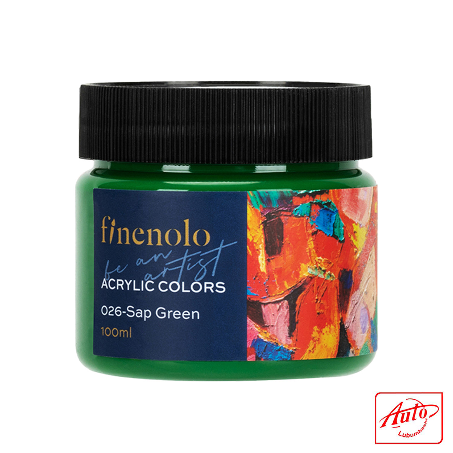 Deli Finenolo Acrylic Paint – Sap Green, 100 ml, High Saturation & Natural Tone - Image 2