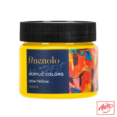 Deli Finenolo Acrylic Paint – Yellow, 100 ml, High Saturation & Smooth Texture