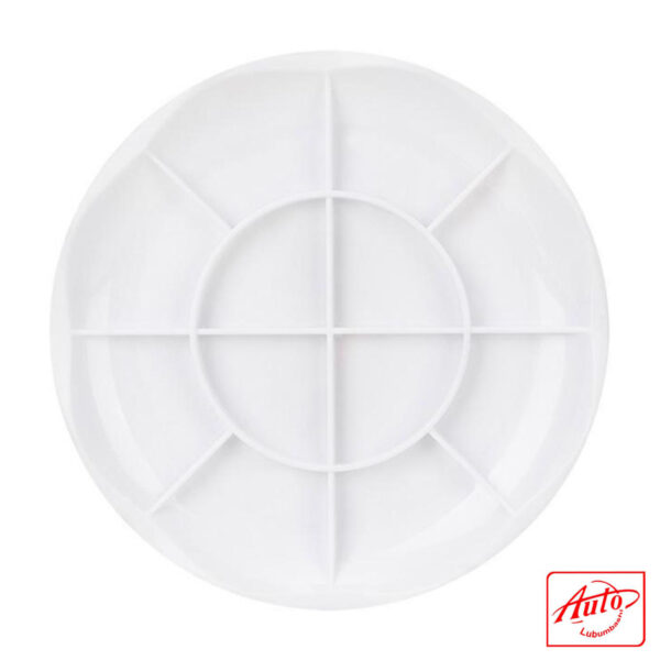 Deli 68305 Round Color Palette – White Plastic, 12 Compartments, Ø135mm - Image 2