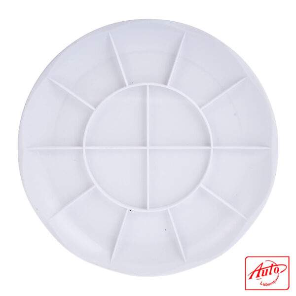 Deli 68306 Round Color Palette – White Plastic, 14 Compartments, Ø190mm - Image 2