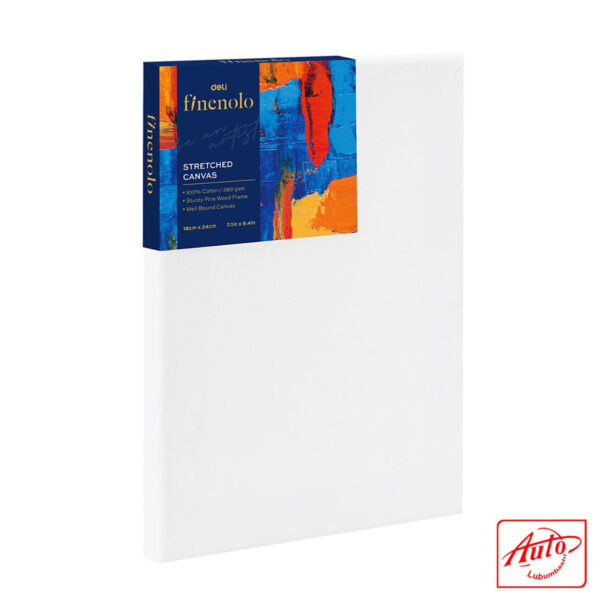 DELI Canvas Panel – 100% Cotton, 280g/m², 18×24cm (7.1in × 9.4in), White - Image 2