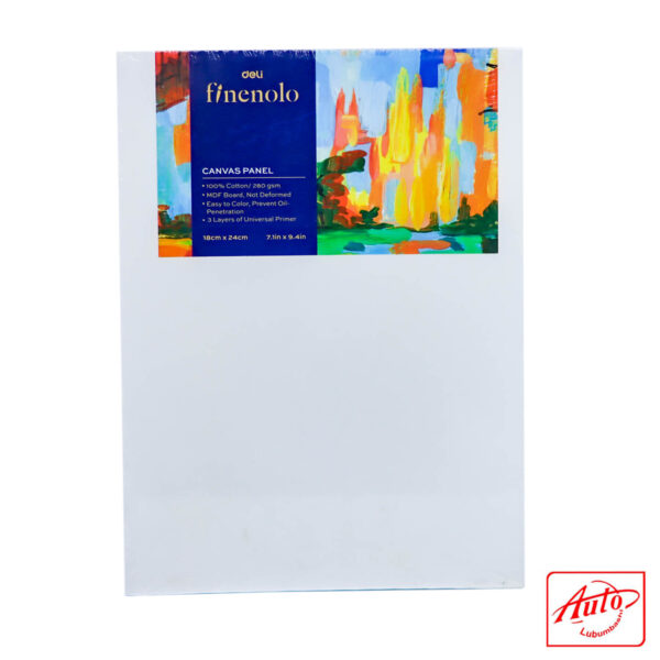 Deli Stretched Canvas Panel – 100% Cotton, 280gsm, 18 × 24 cm (7.1 × 9.4 in), White – Image 2