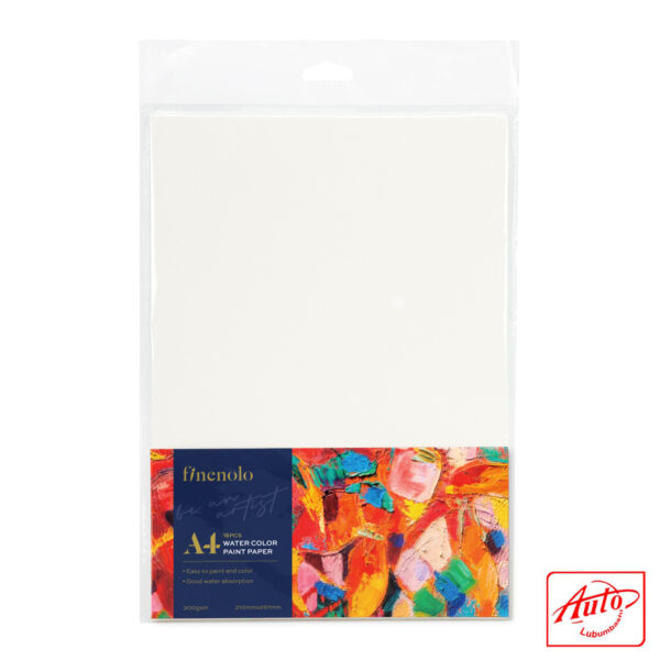 Deli Finenolo Watercolor Paper – A4 Size, 300gsm, Cold-Pressed, 16 Sheets, White - Image 2