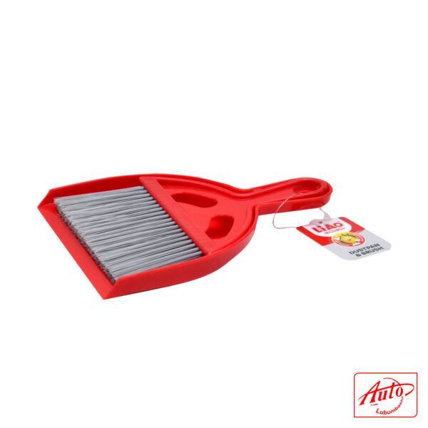 LiAo Mini Dustpan & Brush Set – C130010, 16cm, Red – Image 2