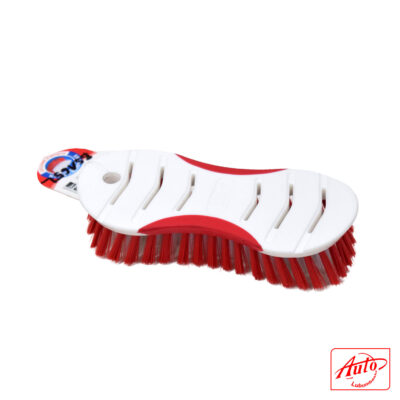 LiAo Multipurpose Laundry Brush – 16.7 × 7.4 cm, Red/White, Durable PP Plastic