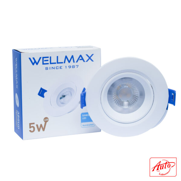 Wellmax Classic Series DOB Spotlight – 5W, 4000K Neutral White, 2.5" Round Recessed - Image 2