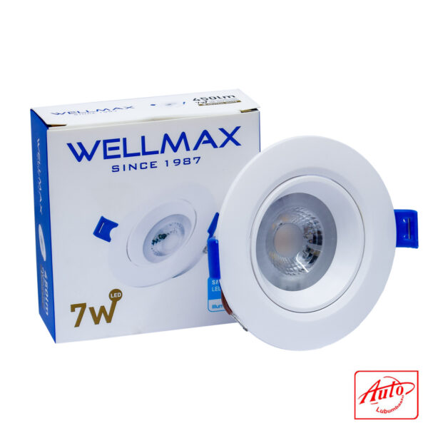 Wellmax Classic Series DOB Spotlight – 7W, 4000K Neutral White, 2.5" Round Recessed - Image 2