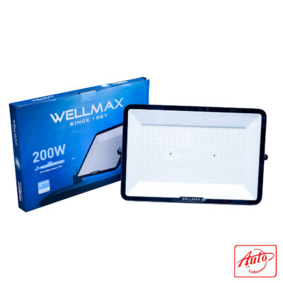 Wellmax Outdoor LED Spotlight – 200W, 6500K Cool White, IP66, Samsung Technology