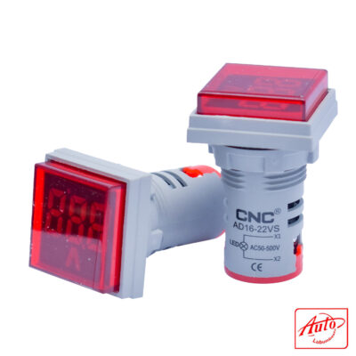 AD16-22DSV Mini Digital Square Voltmeter – 22mm, AC 20–500V, LED Indicator Light