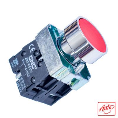 LAY5-BA45 Red Push Button with Indicator Light – Flush Type, 22mm, 10A