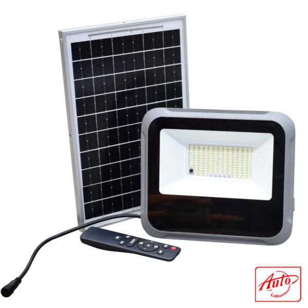Outdoor Solar LED Projector – 100W, 6500K Cool White, IP65 Waterproof, Remote Control - Image 2