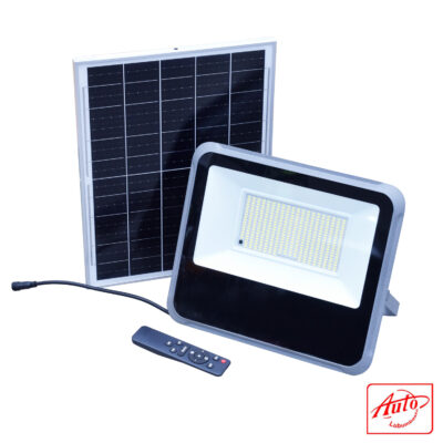 Outdoor Solar LED Projector – 300W, 6500K Cool White, IP65 Waterproof, Remote Control
