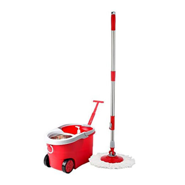 LiAo Tornado Mop – 2-Way Drive, 123cm Stainless Steel Handle, Rotating Bucket with Wheels - Image 2