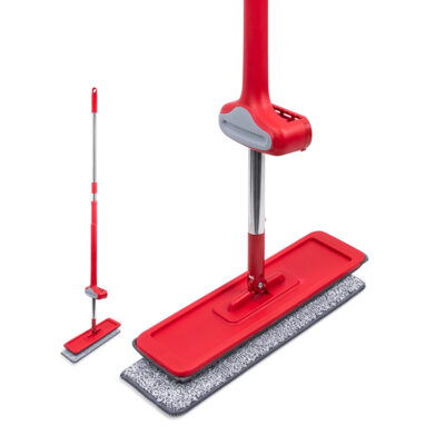 LiAo Self-Squeeze Mop – 122cm Handle, 2 Microfiber Pads