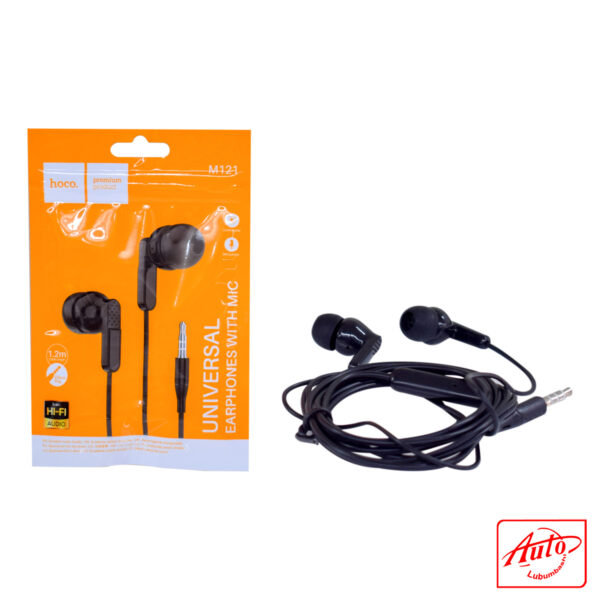 Hoco M121 Wired In-Ear Headphones with Microphone – 3.5mm Jack, 1.2m Cable – Image 2