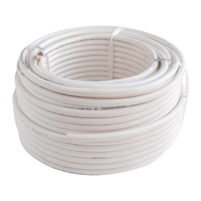 1.5mm² 3-Core Flexible Electrical Cable – White PVC, 50m Roll
