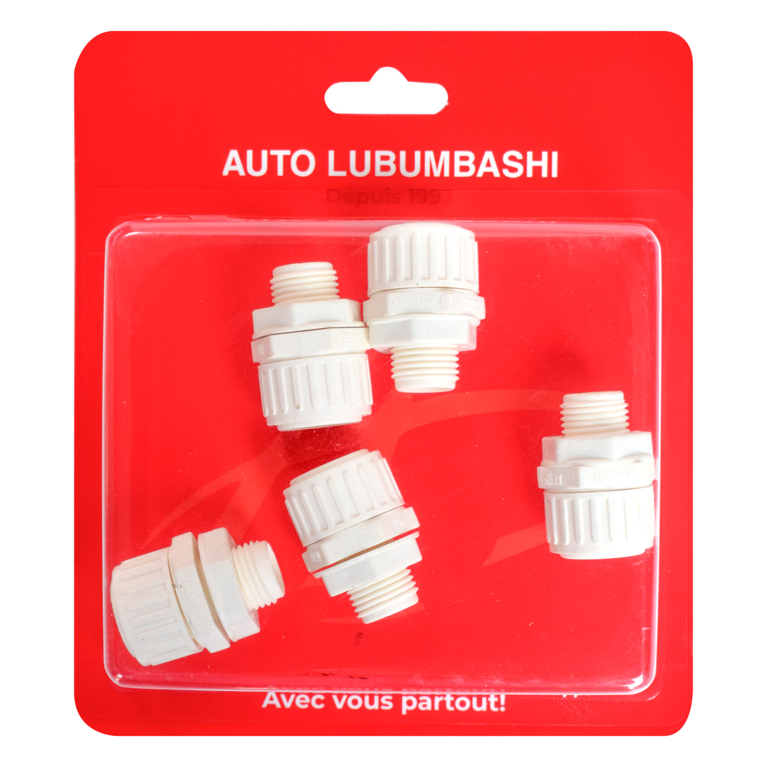 Male Adapter for Corrugated PVC Pipe – Ø25 mm – Set of 5 Pieces - Image 3