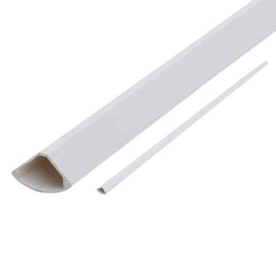 PVC Cable Raceway – Insulated & Flame-Retardant – White 20×20 mm, 2 m