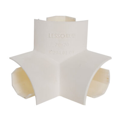 Tee 20×20 for Triangular PVC Trunking (Set of 5 pcs)