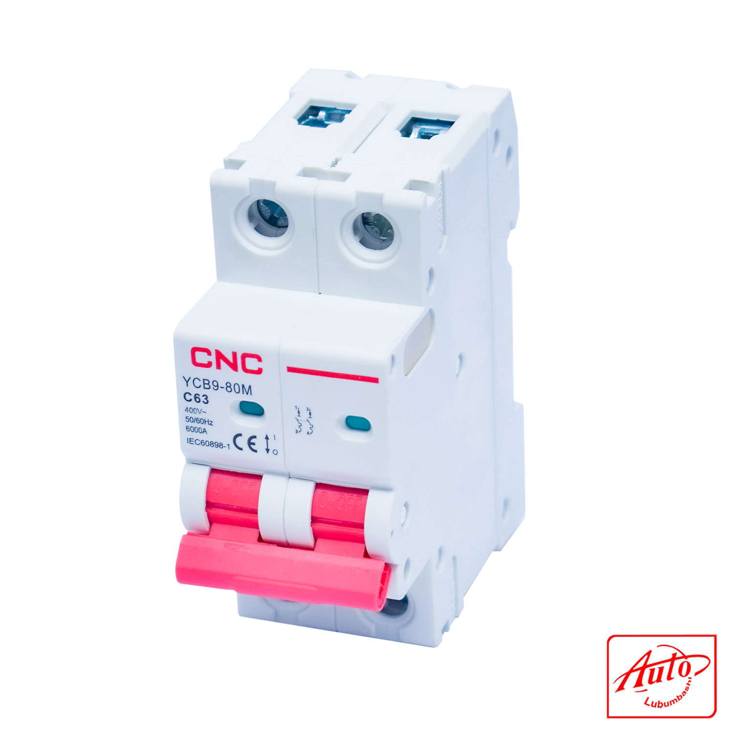 YCB9-80M Miniature Circuit Breaker – 2P – C Curve – 63A – 6kA – 400V – 50Hz – CNC Electric - Image 2