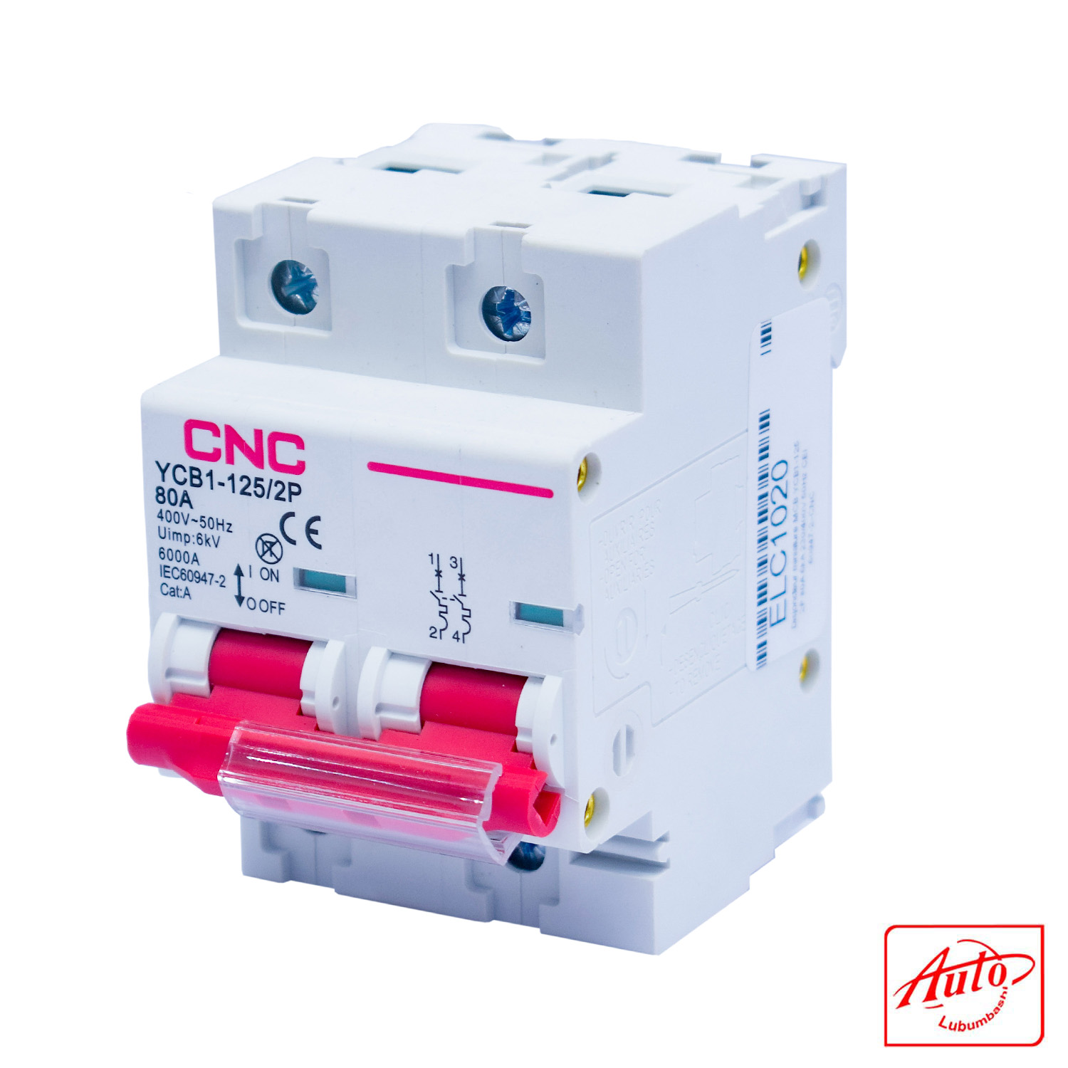 Miniature Circuit Breaker YCB1-125 – 2P – 80A – 6kA – 230/400V – 50Hz – IEC – Image 2