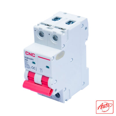 CNC YCB8-63PV 2P C20 DC500 Miniature Circuit Breaker – Heteropolarity, DIN Rail Mounted